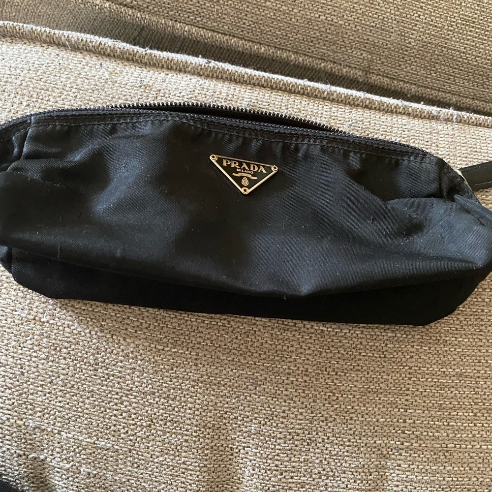 Prada black Nylon makeup case